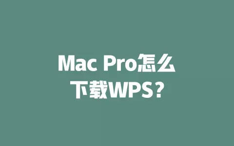 Mac Pro怎么下载WPS？ 一